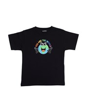 Balenciaga Kids Black Printed Cotton T-Shirt 148535
